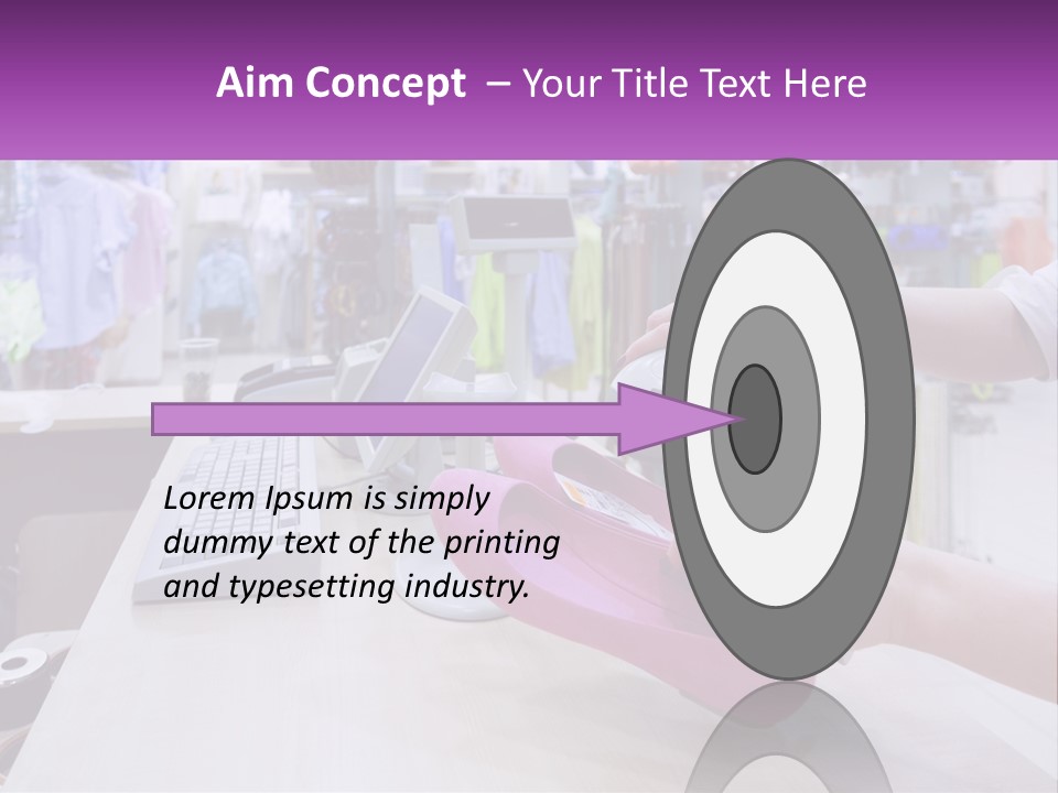 A Person Holding A Pink Object In Front Of A Computer PowerPoint Template