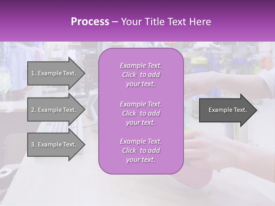A Person Holding A Pink Object In Front Of A Computer PowerPoint Template