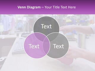 A Person Holding A Pink Object In Front Of A Computer PowerPoint Template