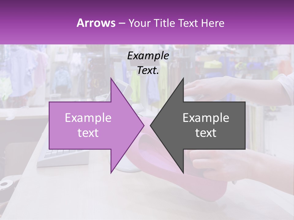 A Person Holding A Pink Object In Front Of A Computer PowerPoint Template