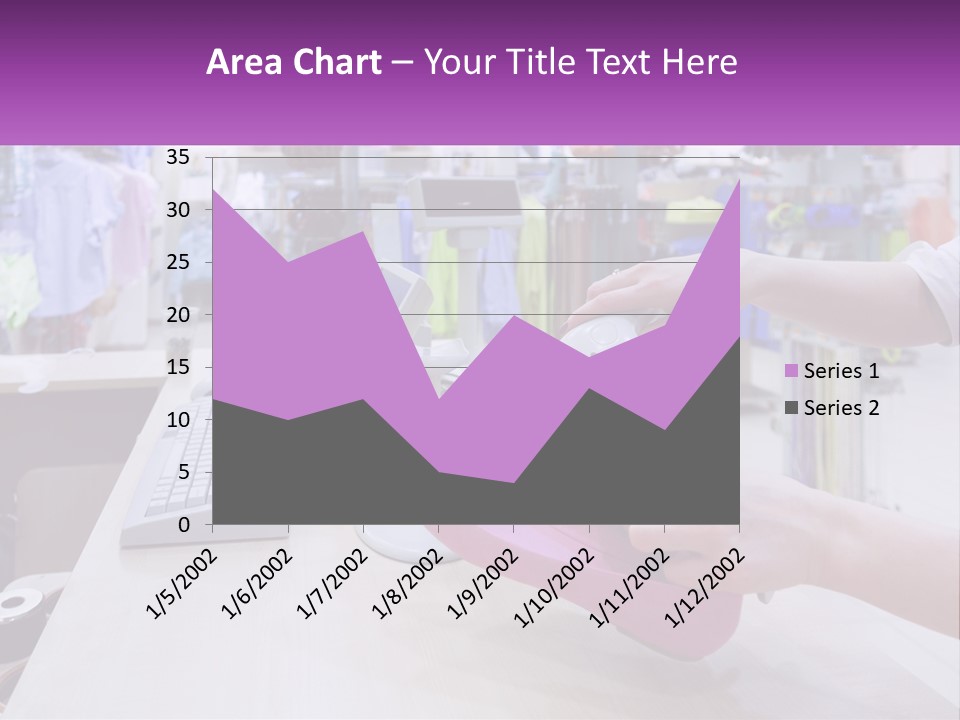 A Person Holding A Pink Object In Front Of A Computer PowerPoint Template