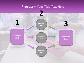 A Person Holding A Pink Object In Front Of A Computer PowerPoint Template