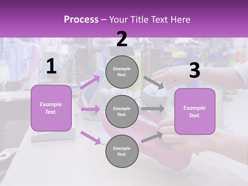 A Person Holding A Pink Object In Front Of A Computer PowerPoint Template
