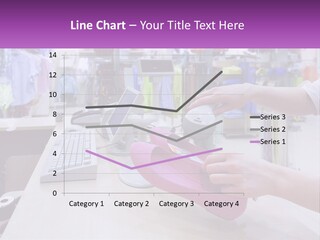 A Person Holding A Pink Object In Front Of A Computer PowerPoint Template