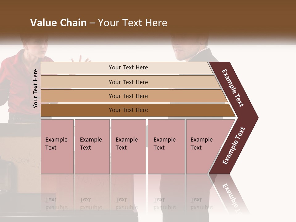 A Man And A Woman Standing Next To Boxes PowerPoint Template