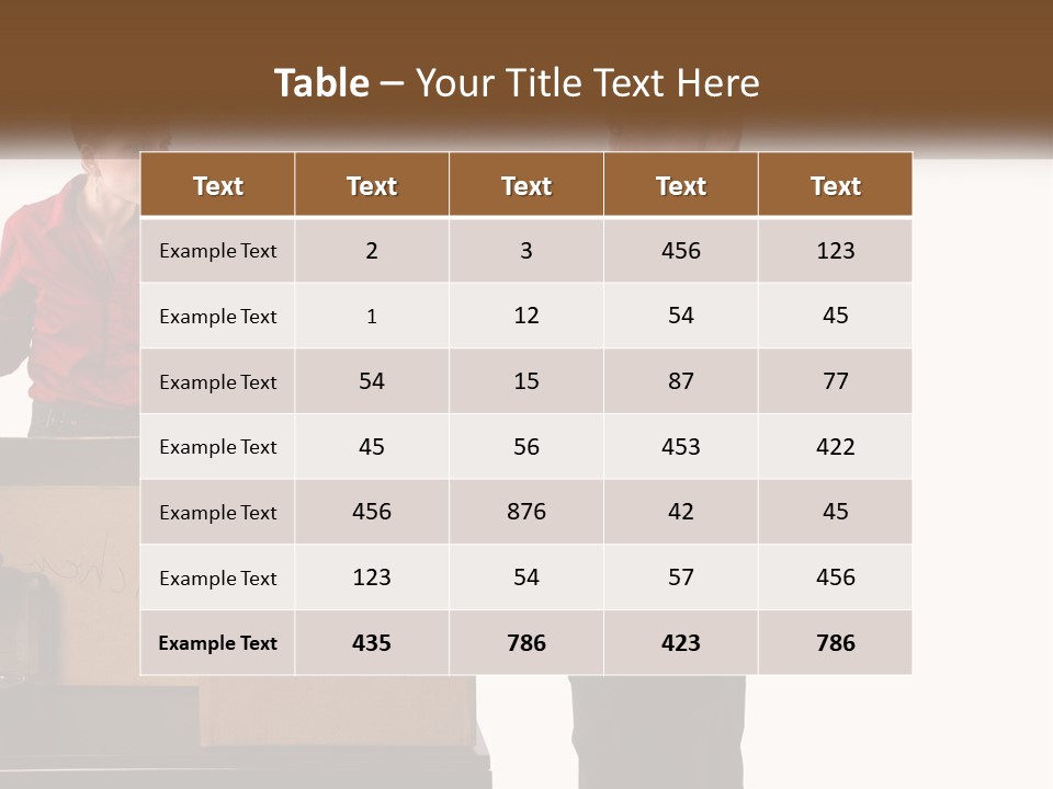 A Man And A Woman Standing Next To Boxes PowerPoint Template