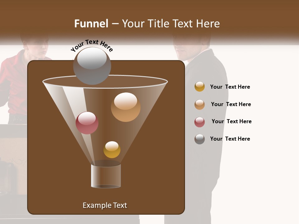 A Man And A Woman Standing Next To Boxes PowerPoint Template