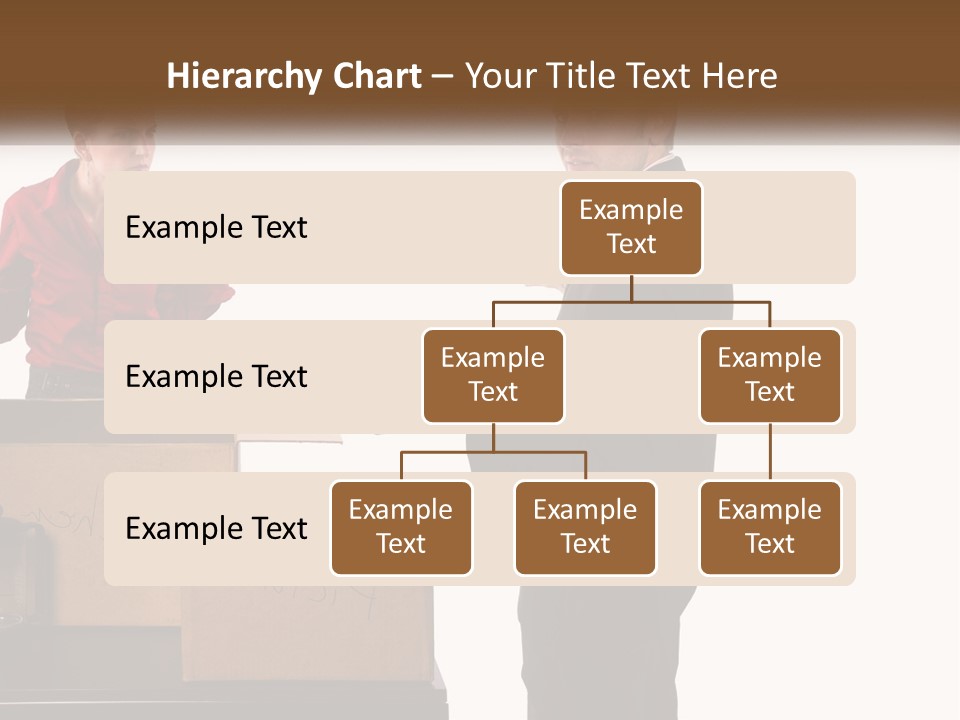 A Man And A Woman Standing Next To Boxes PowerPoint Template