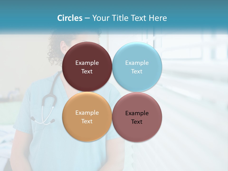 A Woman Doctor Standing In Front Of A Window With A Stethoscope On PowerPoint Template