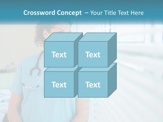 A Woman Doctor Standing In Front Of A Window With A Stethoscope On PowerPoint Template