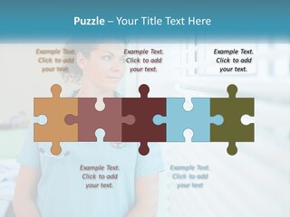 A Woman Doctor Standing In Front Of A Window With A Stethoscope On PowerPoint Template