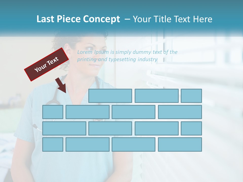 A Woman Doctor Standing In Front Of A Window With A Stethoscope On PowerPoint Template