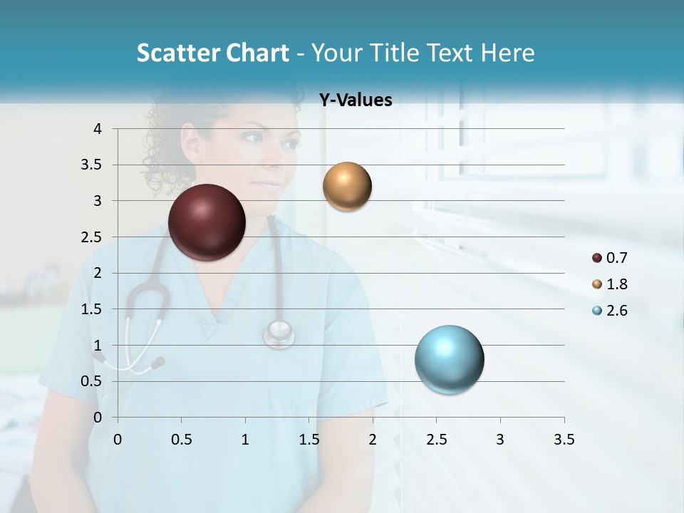 A Woman Doctor Standing In Front Of A Window With A Stethoscope On PowerPoint Template