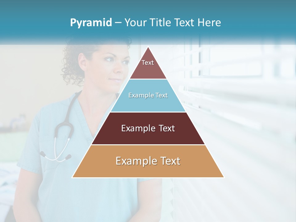 A Woman Doctor Standing In Front Of A Window With A Stethoscope On PowerPoint Template