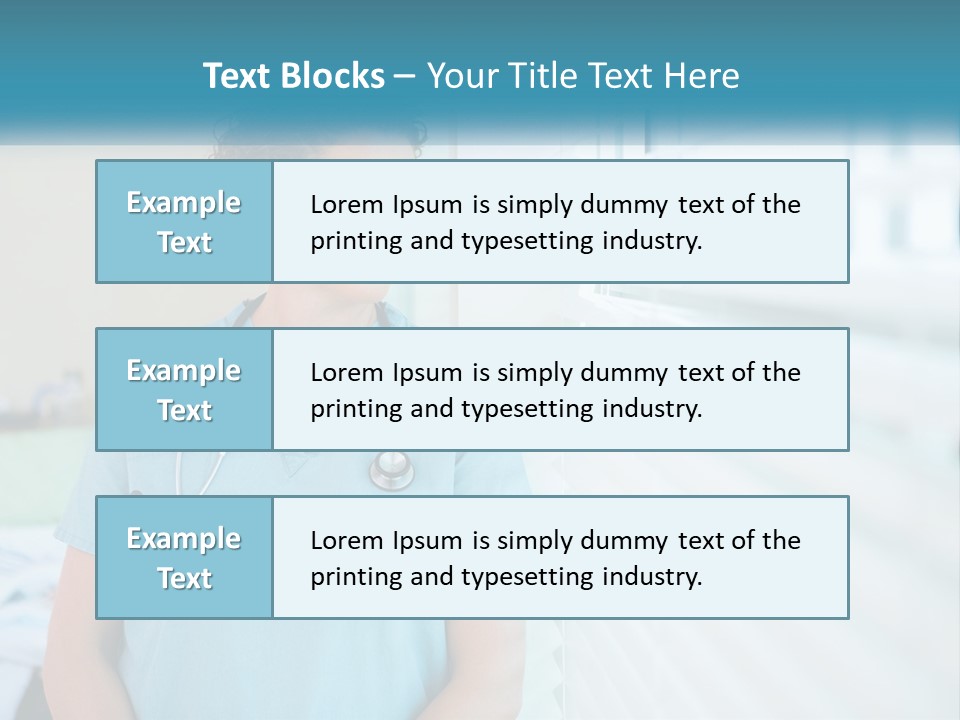A Woman Doctor Standing In Front Of A Window With A Stethoscope On PowerPoint Template