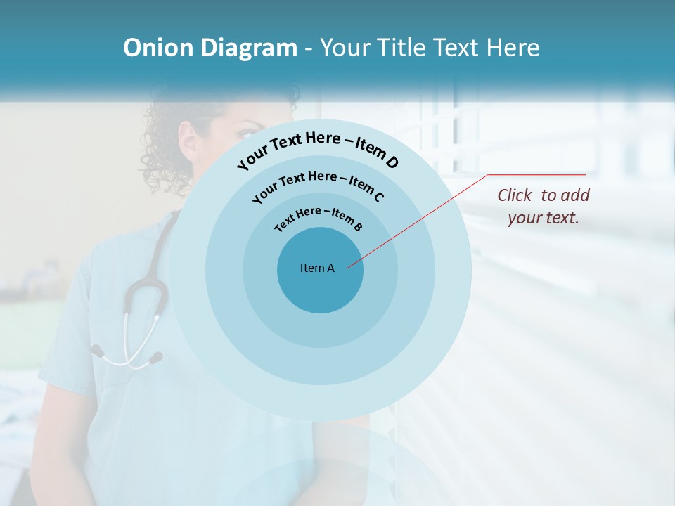 A Woman Doctor Standing In Front Of A Window With A Stethoscope On PowerPoint Template