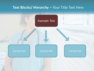 A Woman Doctor Standing In Front Of A Window With A Stethoscope On PowerPoint Template