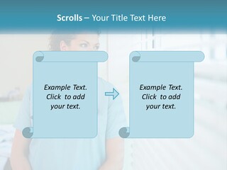 A Woman Doctor Standing In Front Of A Window With A Stethoscope On PowerPoint Template