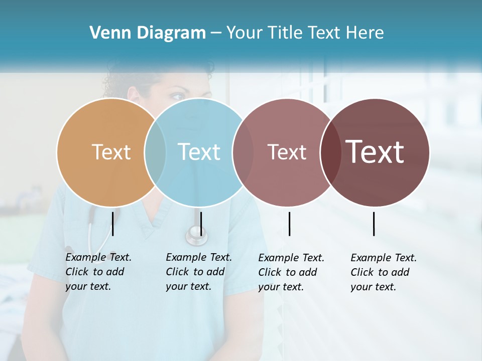 A Woman Doctor Standing In Front Of A Window With A Stethoscope On PowerPoint Template