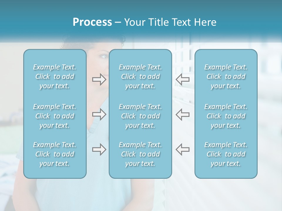 A Woman Doctor Standing In Front Of A Window With A Stethoscope On PowerPoint Template
