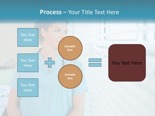A Woman Doctor Standing In Front Of A Window With A Stethoscope On PowerPoint Template