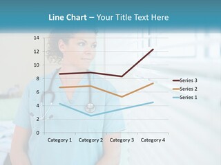 A Woman Doctor Standing In Front Of A Window With A Stethoscope On PowerPoint Template