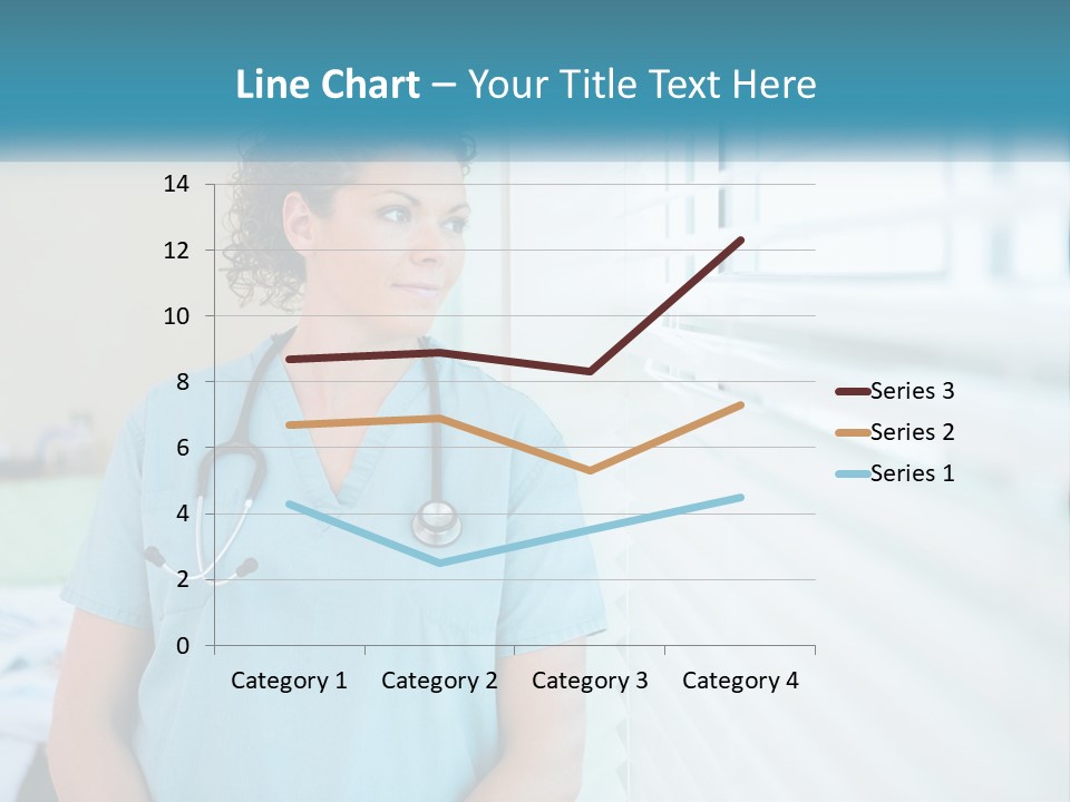 A Woman Doctor Standing In Front Of A Window With A Stethoscope On PowerPoint Template