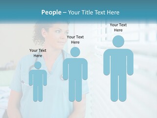 A Woman Doctor Standing In Front Of A Window With A Stethoscope On PowerPoint Template