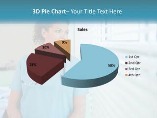 A Woman Doctor Standing In Front Of A Window With A Stethoscope On PowerPoint Template