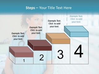 A Woman Doctor Standing In Front Of A Window With A Stethoscope On PowerPoint Template