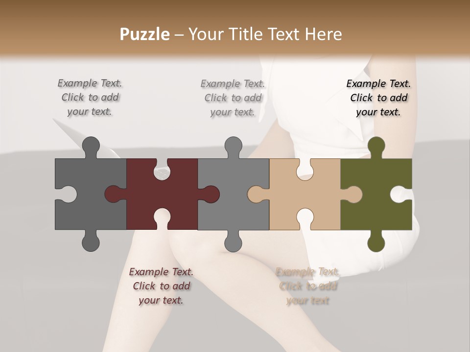 A Woman Sitting On A Couch Using A Laptop Computer PowerPoint Template