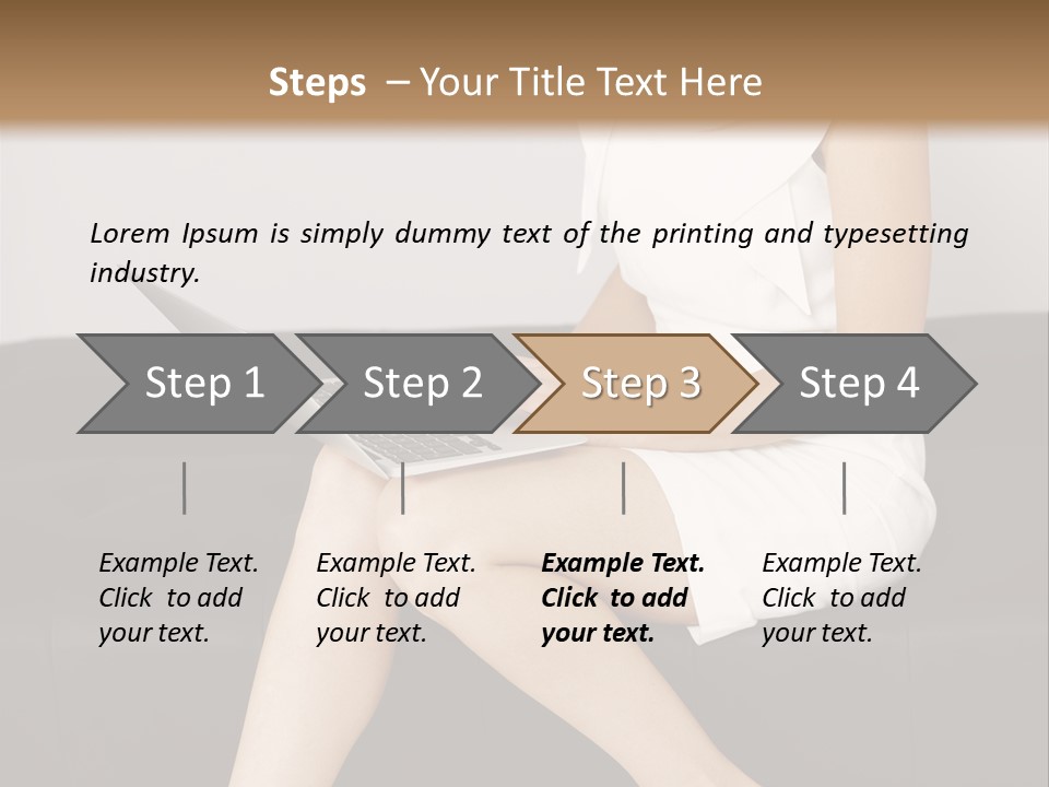 A Woman Sitting On A Couch Using A Laptop Computer PowerPoint Template