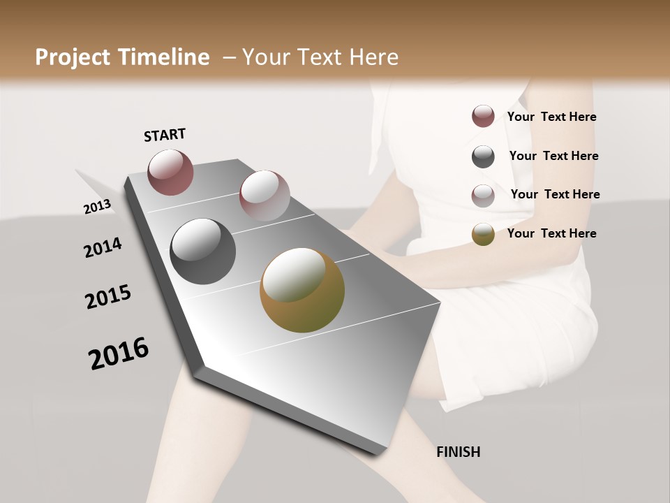 A Woman Sitting On A Couch Using A Laptop Computer PowerPoint Template