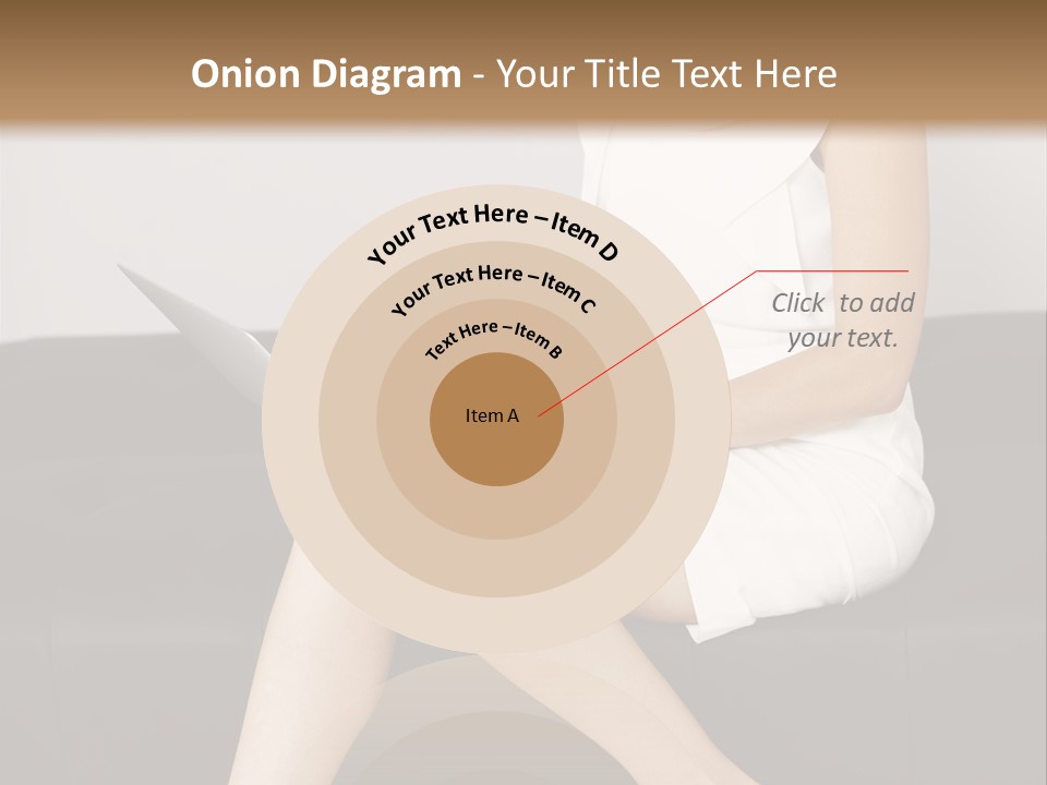 A Woman Sitting On A Couch Using A Laptop Computer PowerPoint Template