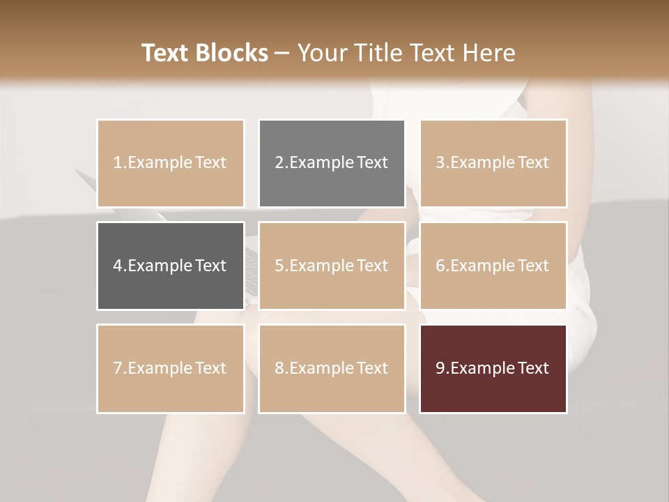 A Woman Sitting On A Couch Using A Laptop Computer PowerPoint Template