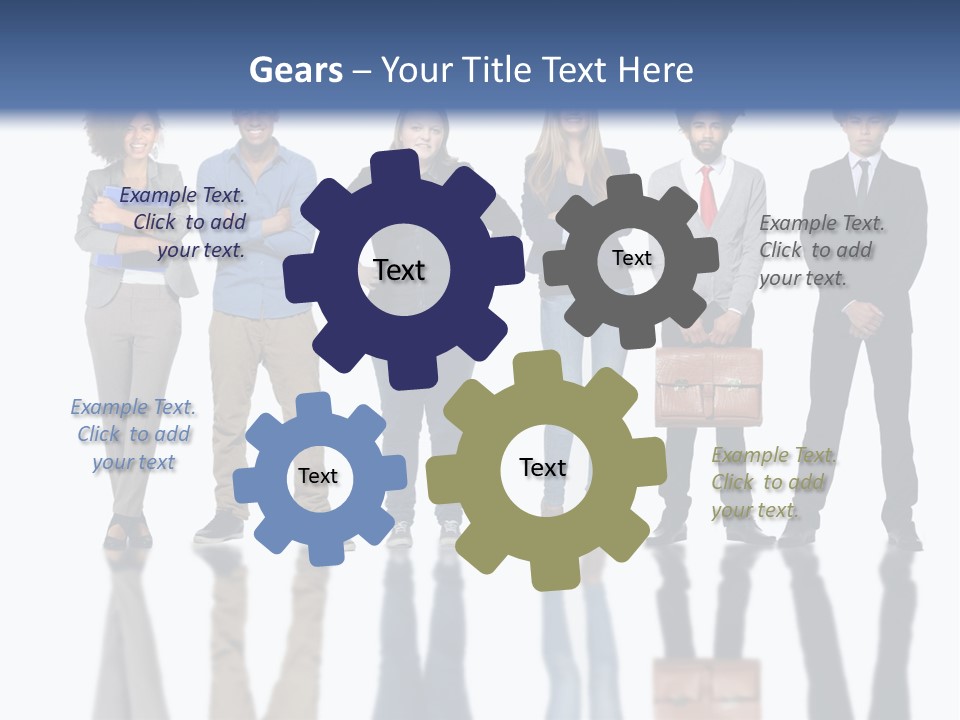 A Group Of People Standing Next To Each Other PowerPoint Template