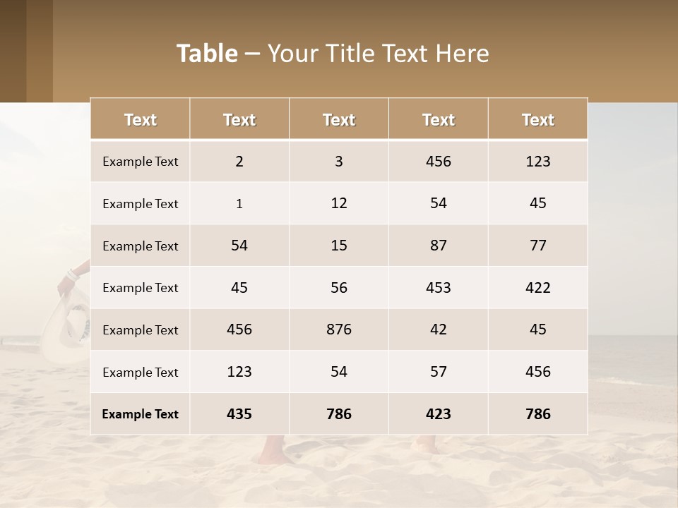 A Man And A Woman Playing Frisbee On The Beach PowerPoint Template