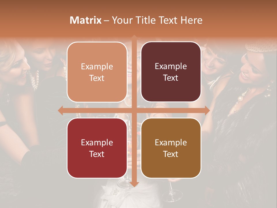 A Group Of Women Holding Wine Glasses In Their Hands PowerPoint Template