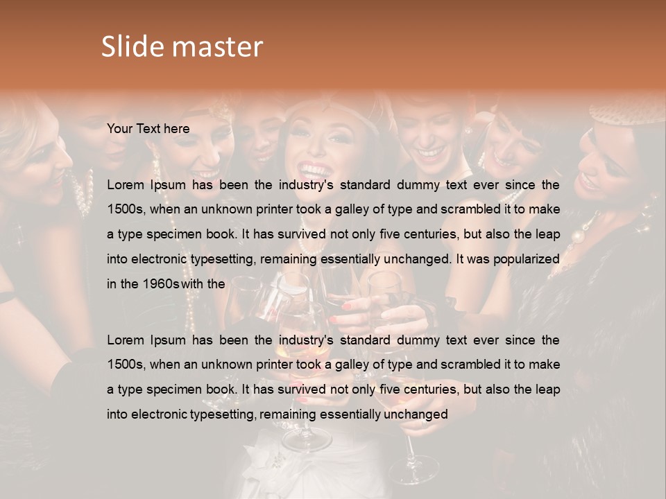 A Group Of Women Holding Wine Glasses In Their Hands PowerPoint Template