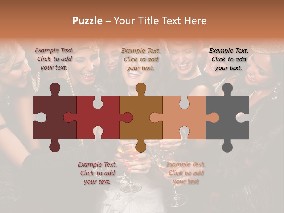 A Group Of Women Holding Wine Glasses In Their Hands PowerPoint Template