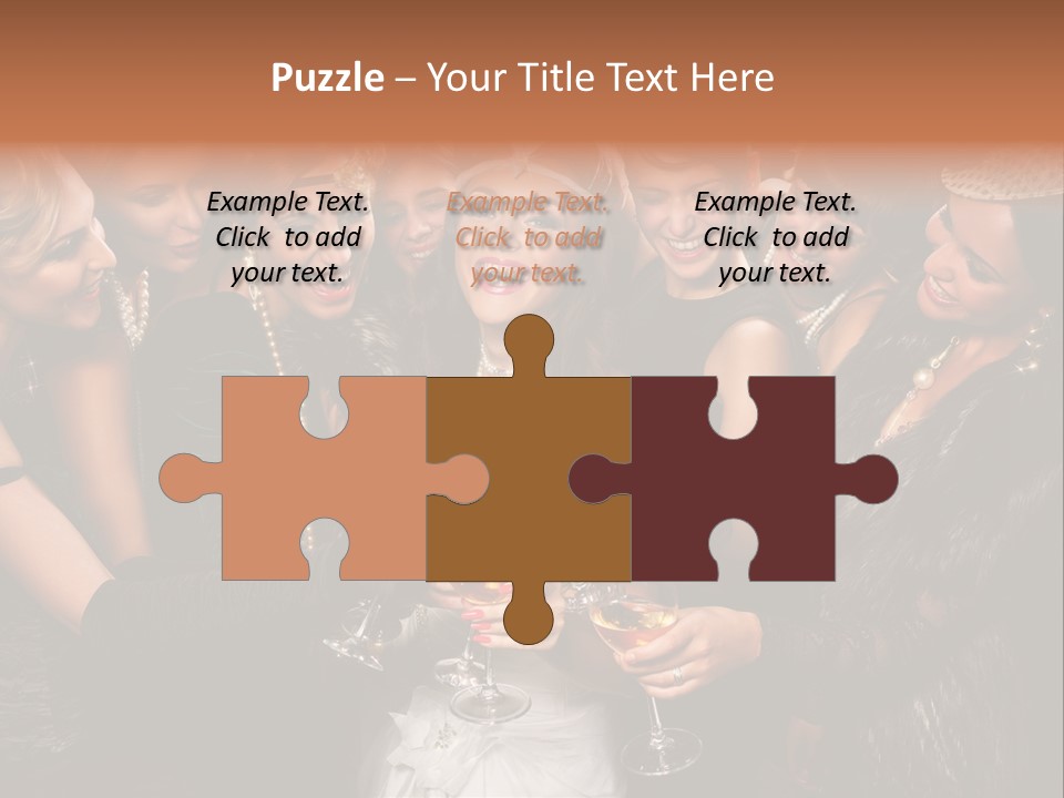 A Group Of Women Holding Wine Glasses In Their Hands PowerPoint Template