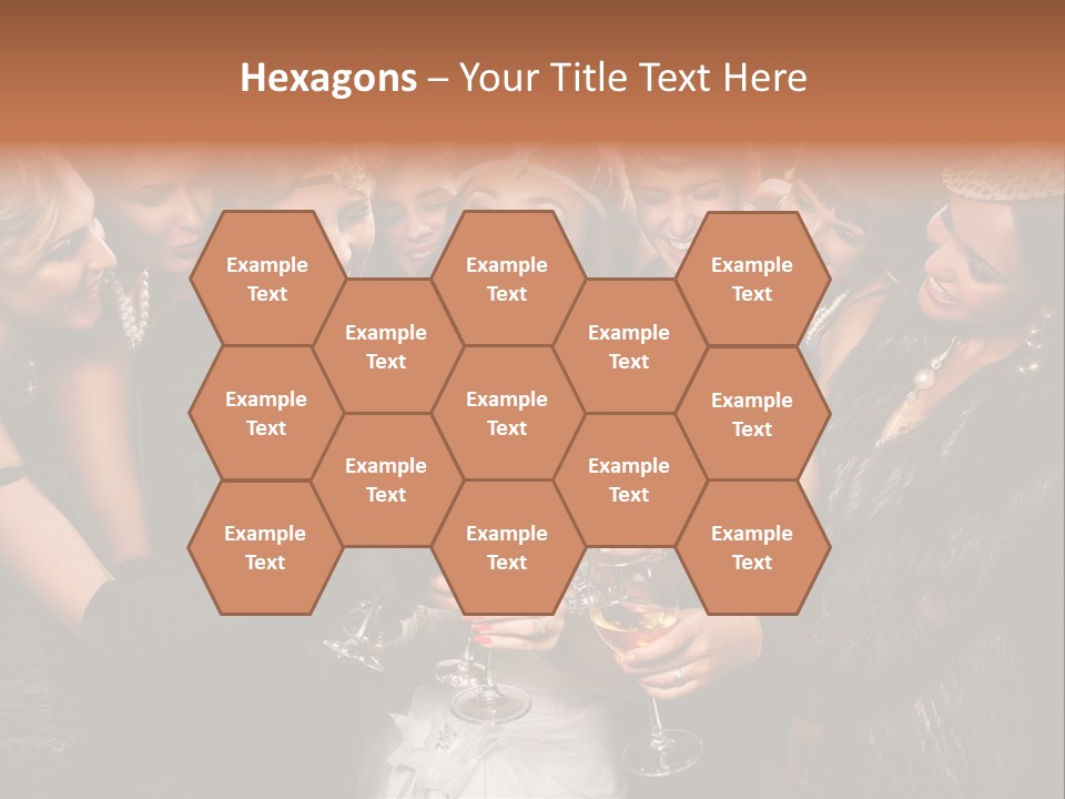 A Group Of Women Holding Wine Glasses In Their Hands PowerPoint Template