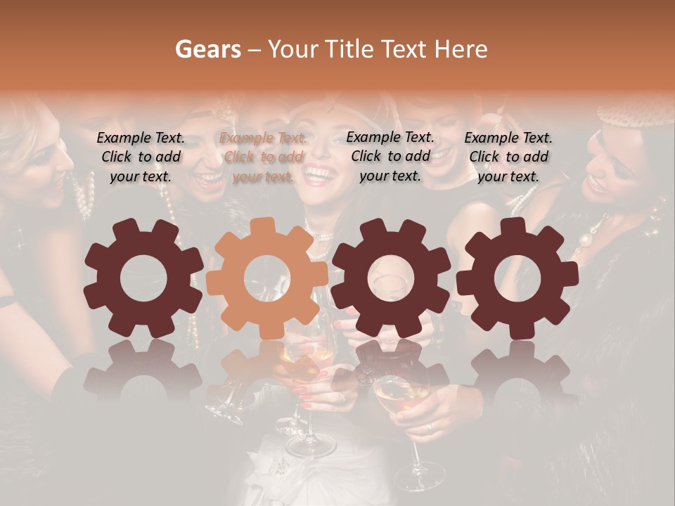 A Group Of Women Holding Wine Glasses In Their Hands PowerPoint Template