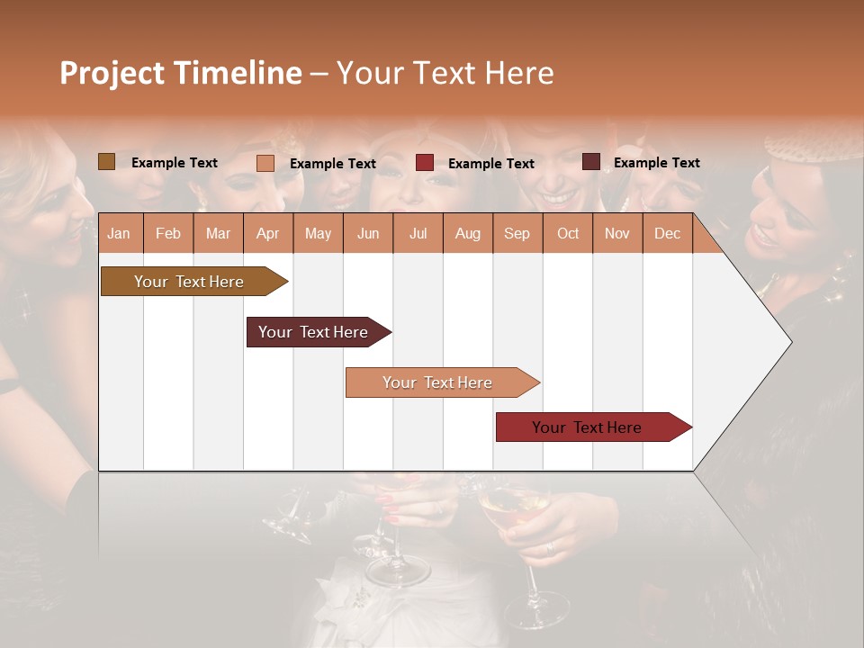 A Group Of Women Holding Wine Glasses In Their Hands PowerPoint Template