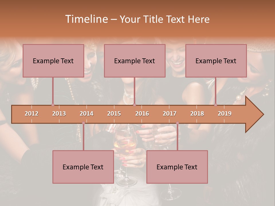 A Group Of Women Holding Wine Glasses In Their Hands PowerPoint Template