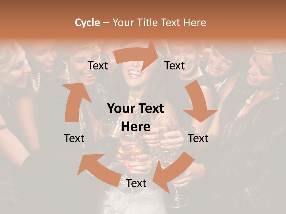 A Group Of Women Holding Wine Glasses In Their Hands PowerPoint Template