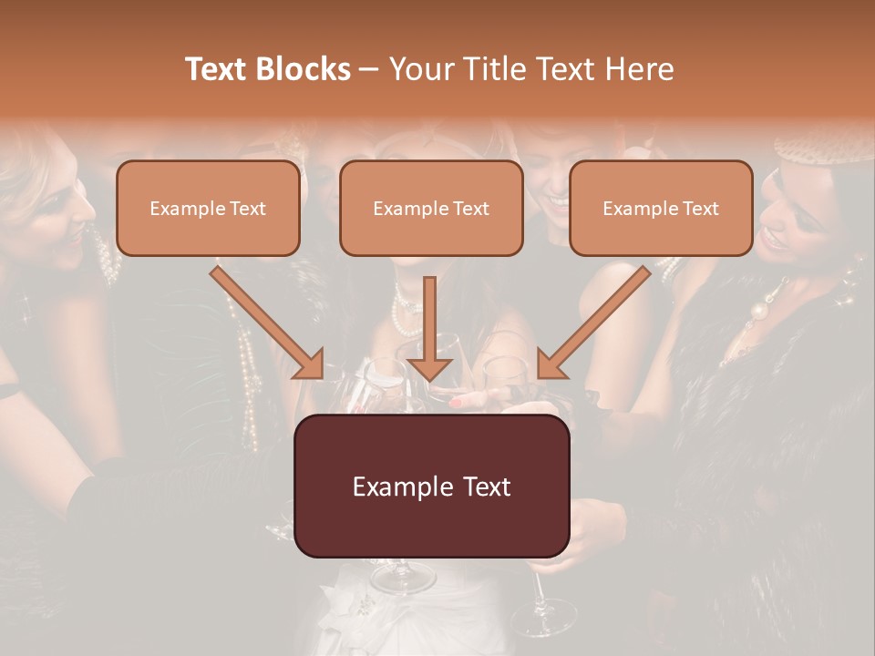 A Group Of Women Holding Wine Glasses In Their Hands PowerPoint Template