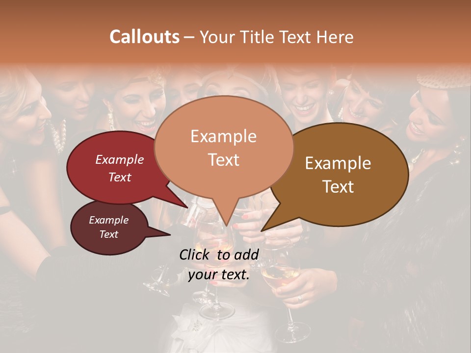 A Group Of Women Holding Wine Glasses In Their Hands PowerPoint Template