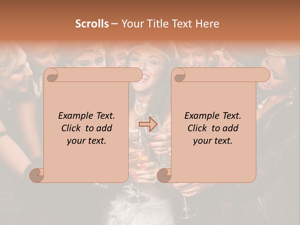 A Group Of Women Holding Wine Glasses In Their Hands PowerPoint Template