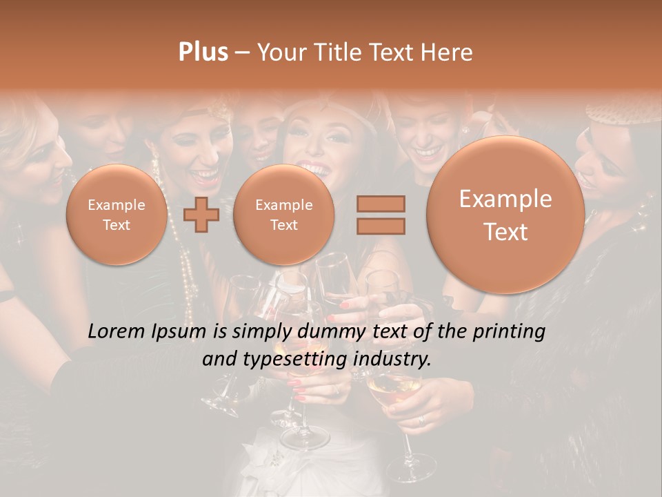 A Group Of Women Holding Wine Glasses In Their Hands PowerPoint Template